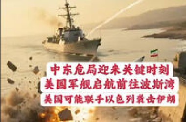 中东危局迎来关键时刻：美国军舰起航前往波斯湾。美国可能即将联手以色列袭击伊朗。