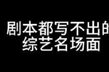 至少这个综艺合集里绝对没有剧本