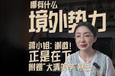 “哪有什么境外势力？”蒋小姐：谢邀，正是在下！附赠“大清美学”暴击