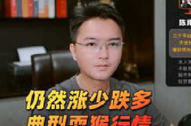 仍然涨少跌多，典型耍猴行情（陈雨墨财经0618）