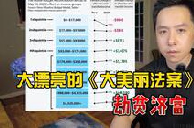 &quot;大美丽法案&quot;劫贫济富，中美贫富差距对比，谁在真正解决问题？