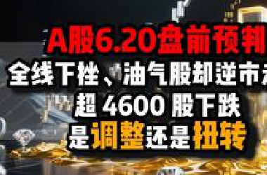 A 股市场全线下挫，油气股却逆市走高！超 4600 股下跌，是短期调整还是趋势扭转？A股6.19收评点评+6.20盘前预判