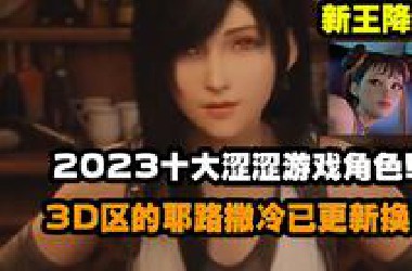 2023十大涩涩游戏角色！3D区的耶路撒冷已更新换代