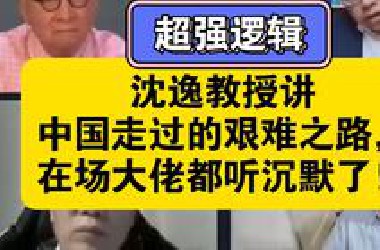 【超强逻辑】沈逸教授讲中国走过的艰难之路，在场大佬都听沉默了！