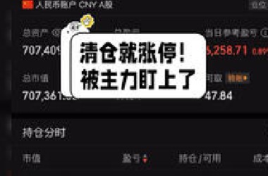 清仓就涨停！主力，你盯着我干嘛！