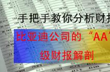 手把手教你分析财报——比亚迪公司“AA”级财报剖析