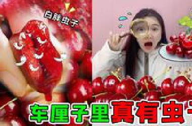 车厘子里有“白胖虫子”！用盐水一泡就会破皮钻出来，是真的吗？