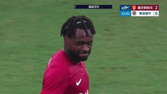 [进球视频]梁伟棚左路传中，迪马塔抢点甩头攻门得手！重庆铜梁龙2-0海牛