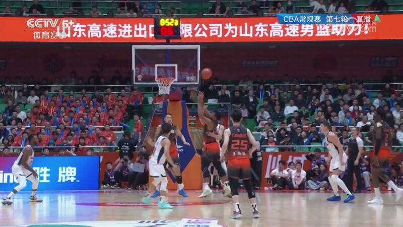 [CCTV全场集锦]🏀王岚嵚连中8球终结比赛 山东力克广东 博日奇27+11 杨溢13+6
